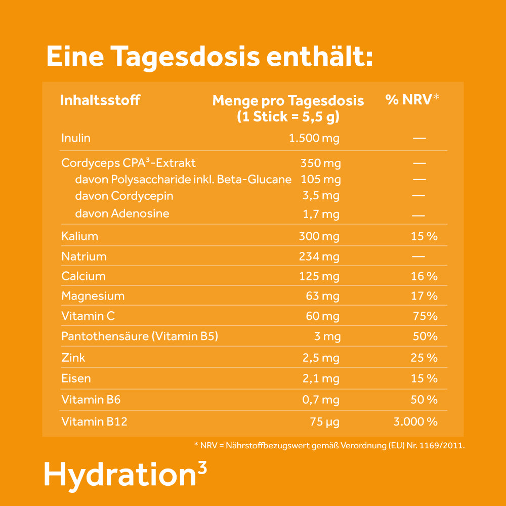 Hydration³ Elektrolyt-Drink mit Cordyceps