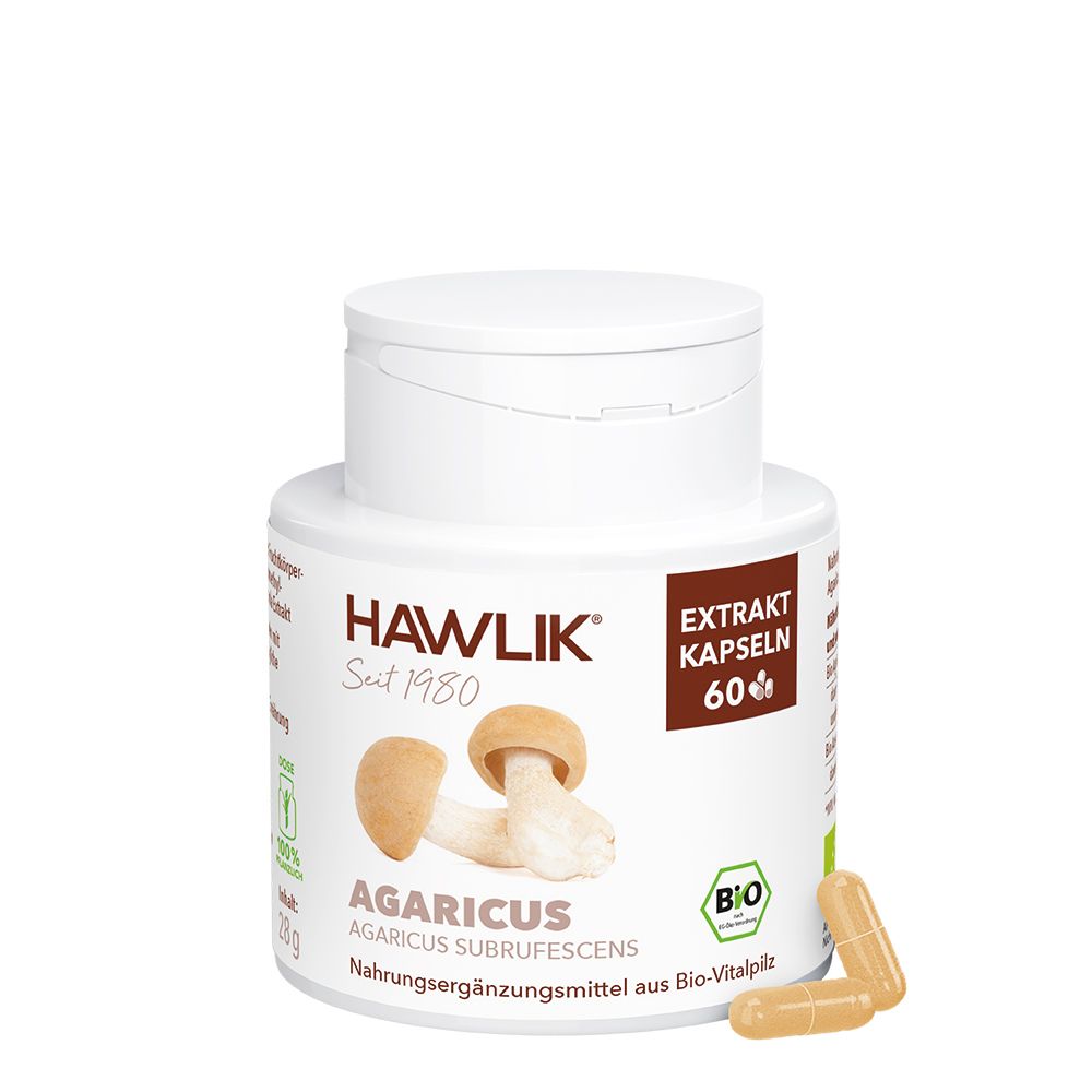 HAWLIK Bio Agaricus 60 Extrakt Kapseln