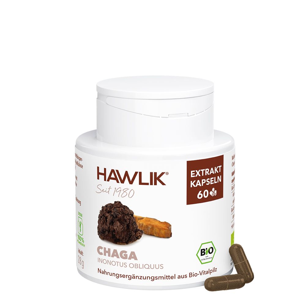HAWLIK Bio Chaga 60 Extrakt Kapseln
