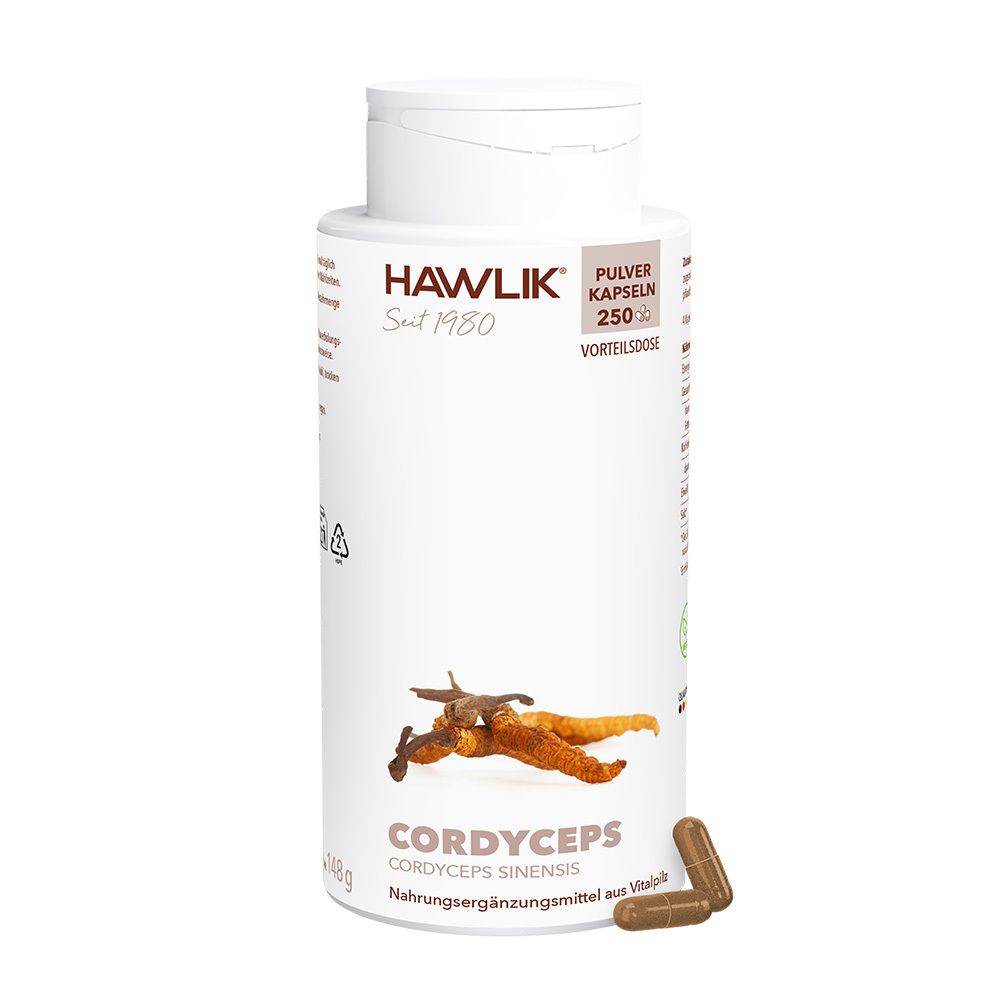 HAWLIK Cordyceps 250 Pulver Kapseln
