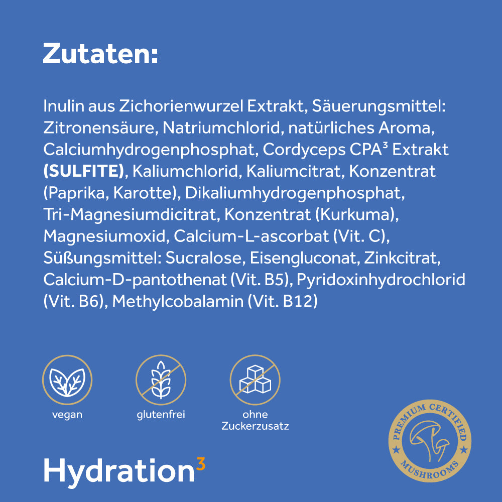 Hydration³ Elektrolyt-Drink mit Cordyceps