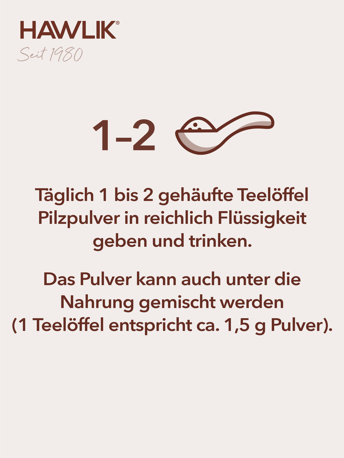 Verzehrempfehlung für Pulver