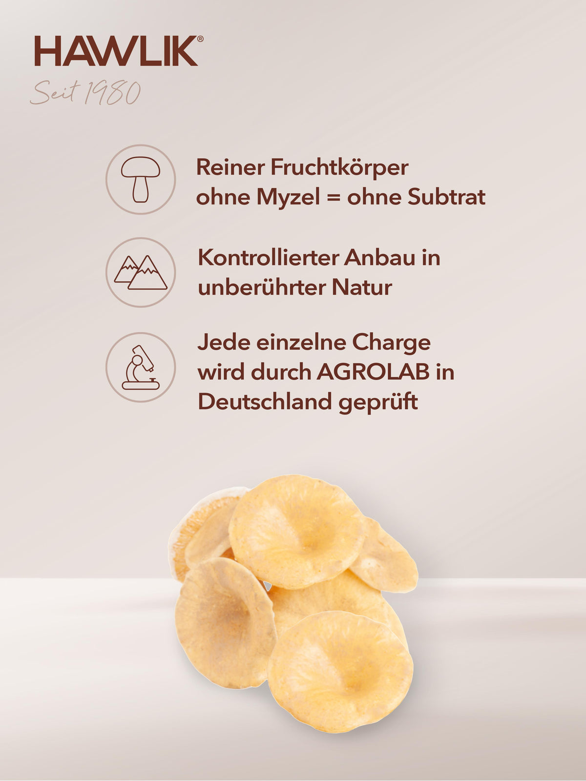 Info: Jede Charge wird durch Agrolab in Deutschland geprüft