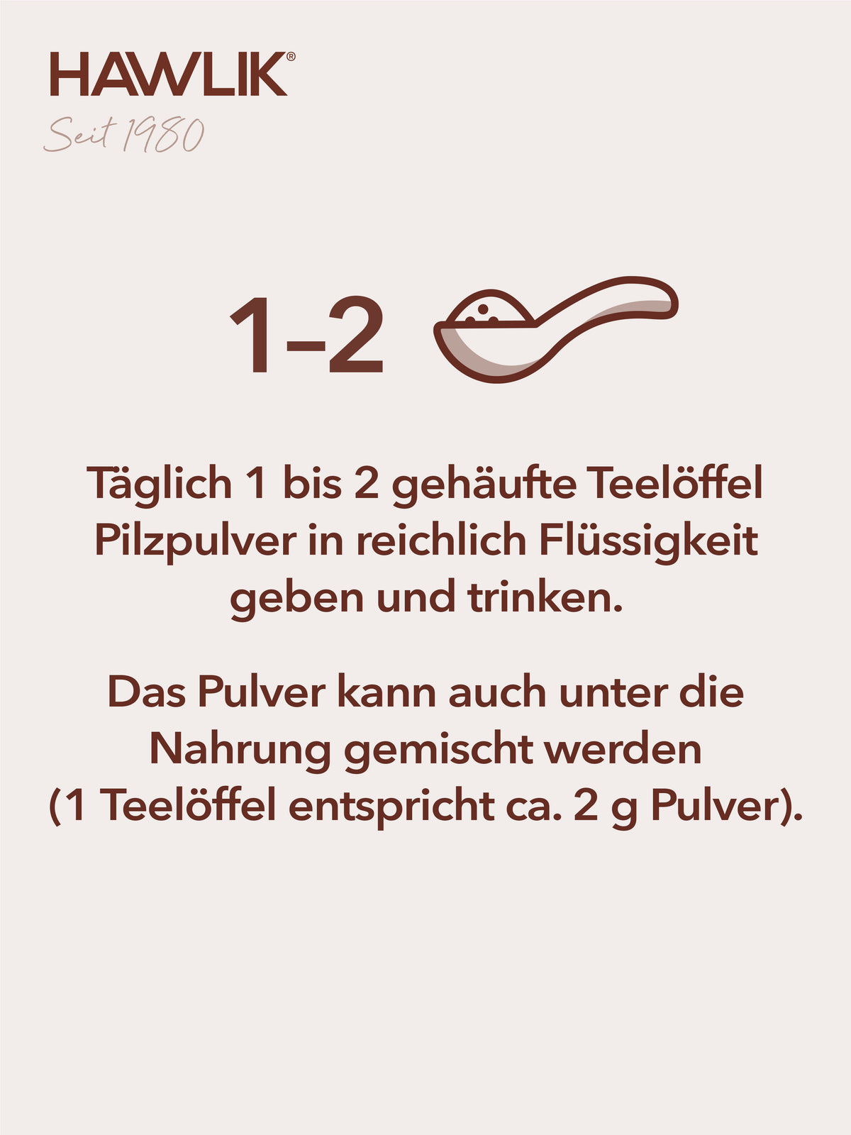Info: Verzehremfpehlung Reishi Pulver