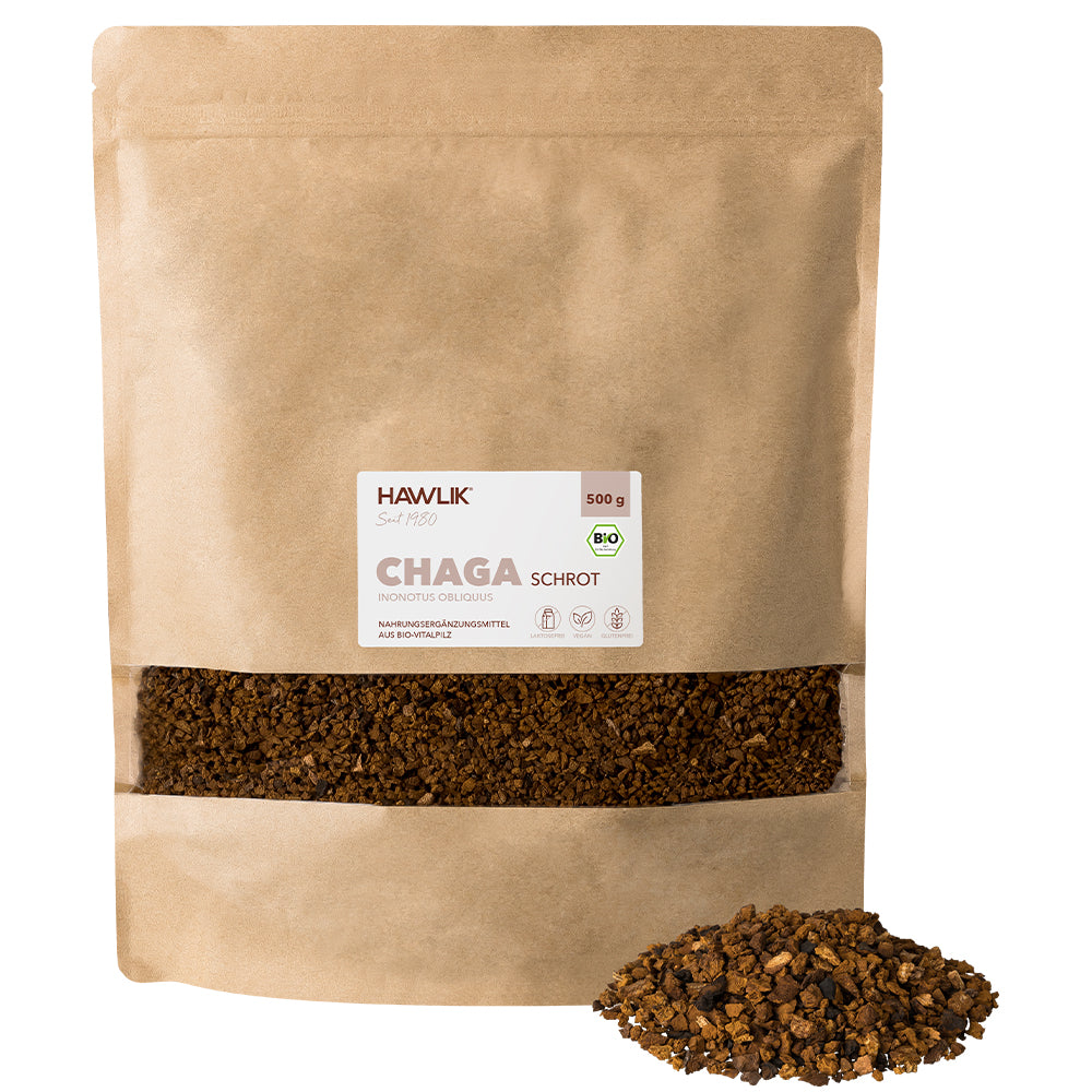 Bio Chaga Schrot 500g Packung
