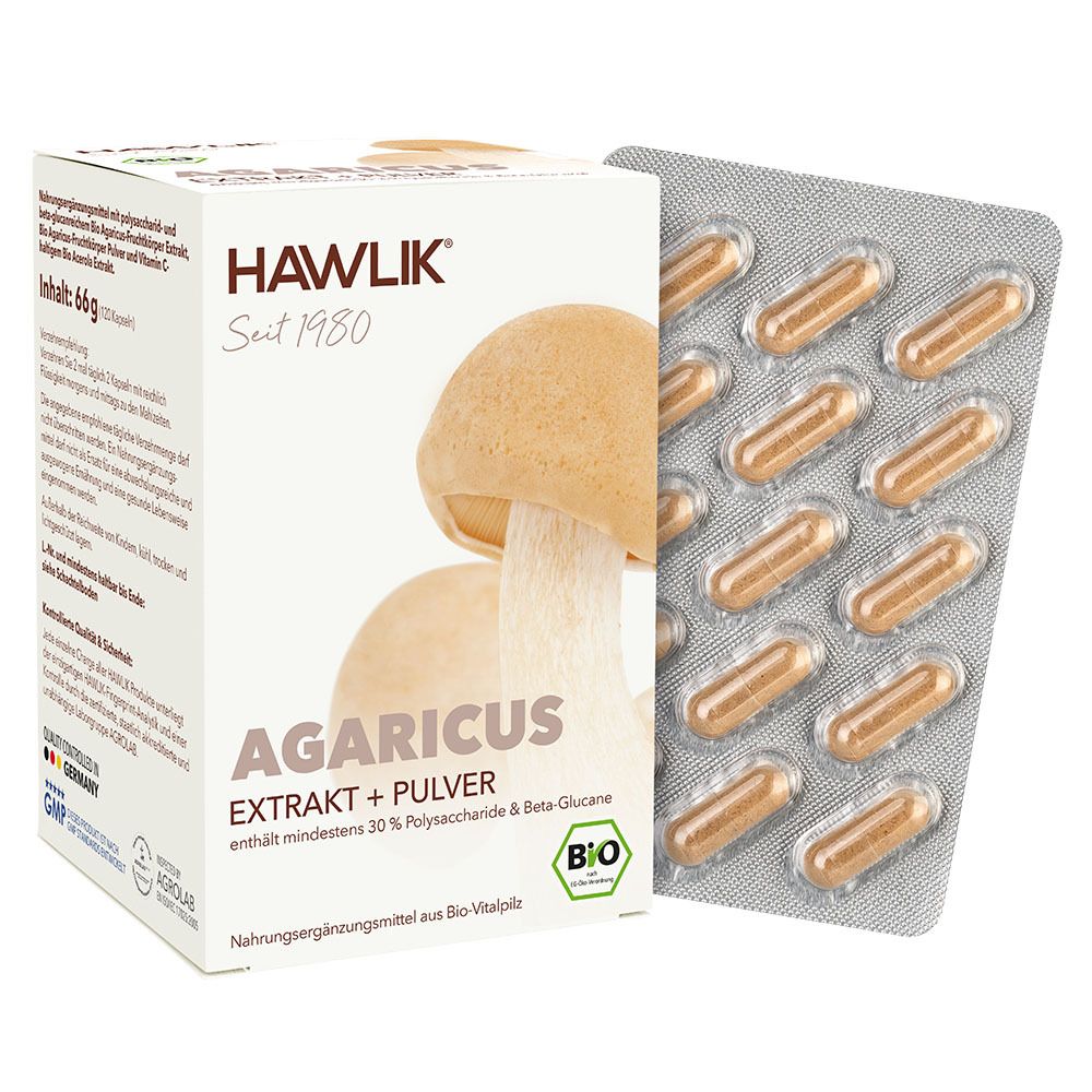 HALWIK Bio Agaricus 120 Pulver Kapseln