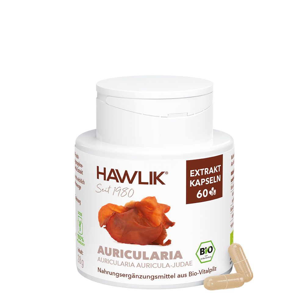 HAWLIK Bio Auricularia 60 Extrakt Kapseln