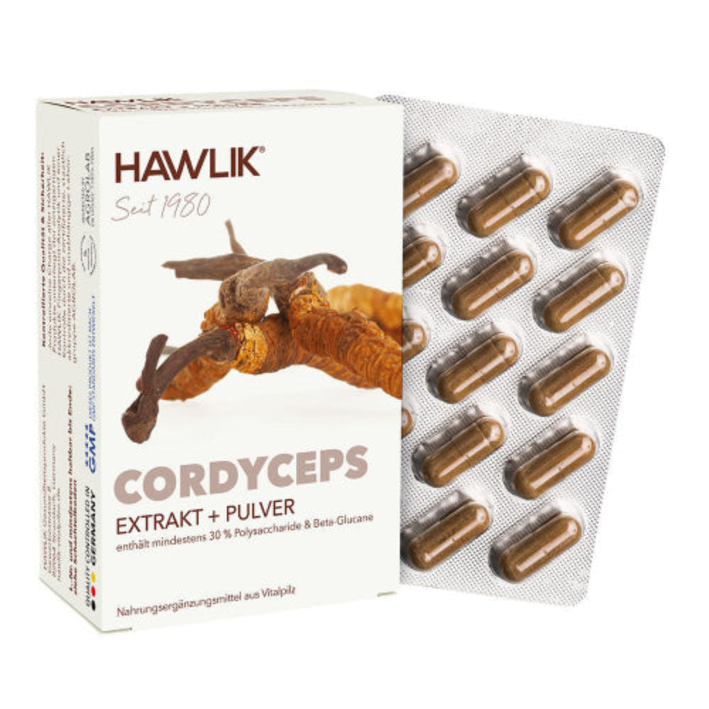 HAWLIK Cordyceps Extrakt + Pulver 60 Kapseln