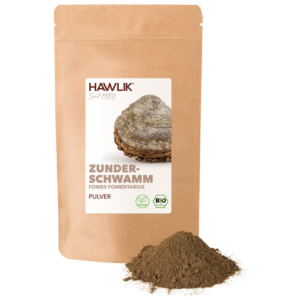 Hawlik Bio Zunderschwamm, Fomes Fomentarius Pulver mit Pulverhaufen 