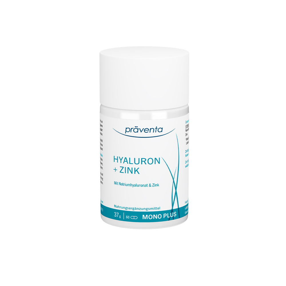 Hyaluron + Zink für Haut, Haare und Zellschuzt, Dose